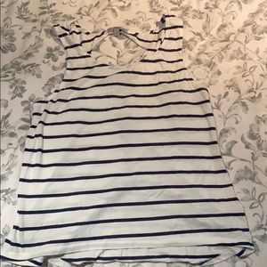 Striped tank top with cute back design